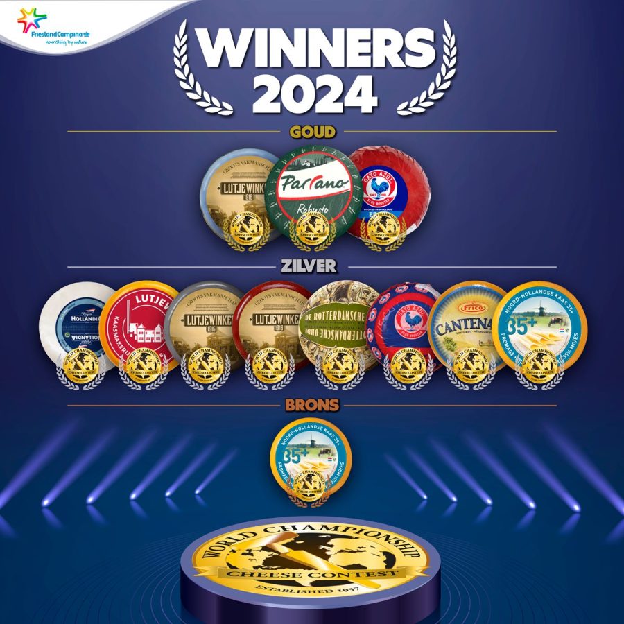 FrieslandCampina wins 12 medals at cheese competition in Wisconsin
